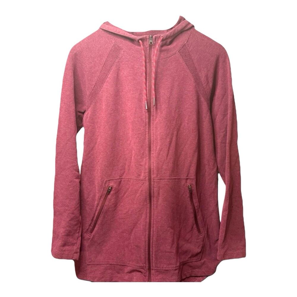 Ll Bean Woman’s Misses Regular Size S Fitted Lightweight Zip Up Hoodie Red